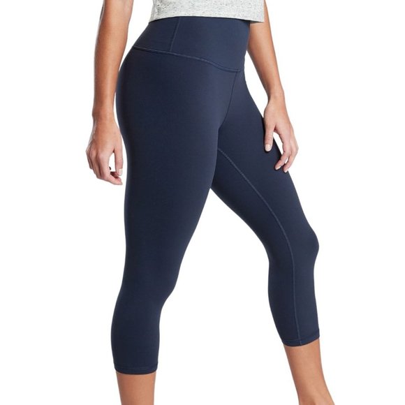 Athleta Pants - NWT Athleta Elation Athletic Leggings Crop Navy Size 1X